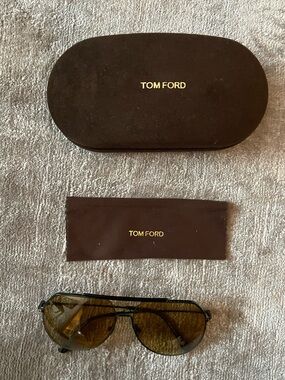 Tom Ford Black Frame Sunglasses with Brown Lenses